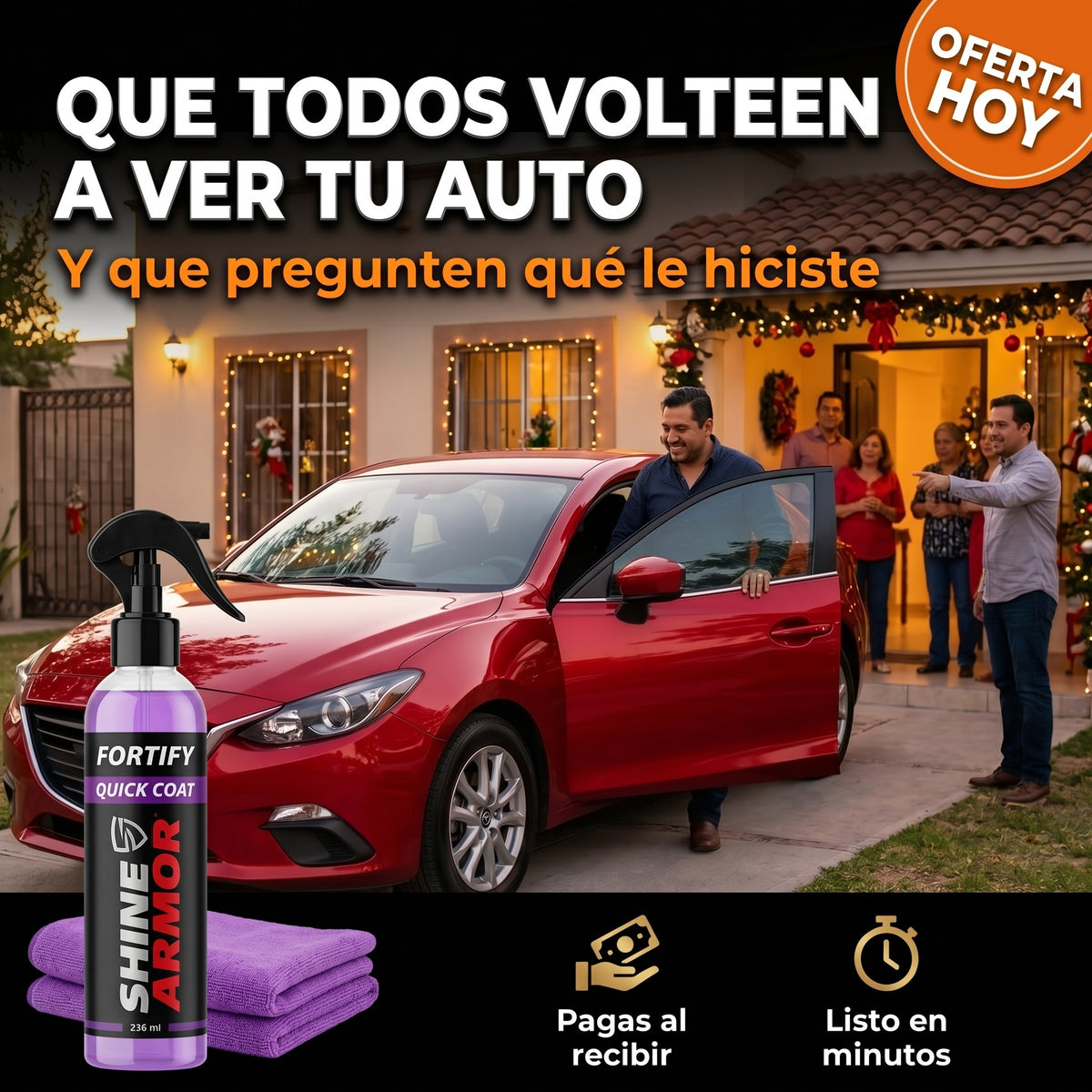 Spray Cerámico 3 en 1 ShineArmor™ | Brillo de Agencia Sin Pulidora
