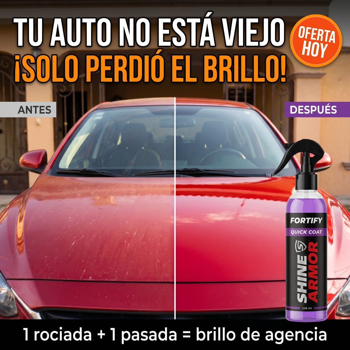 Spray Cerámico 3 en 1 ShineArmor™ | Brillo de Agencia Sin Pulidora