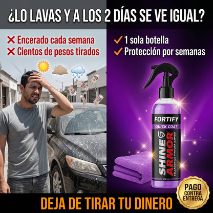 Spray Cerámico 3 en 1 ShineArmor™ | Brillo de Agencia Sin Pulidora